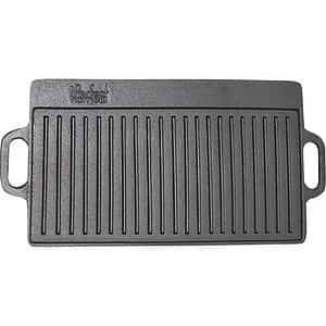 Plita reversibila GRILLCHEF, fonta, 51 x 24 cm, gri
