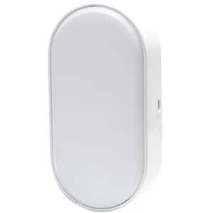 Lampa ovala Bulkhead GoodHome, LED integrat, 10 W, IP44, rezistenta la umiditate, alb