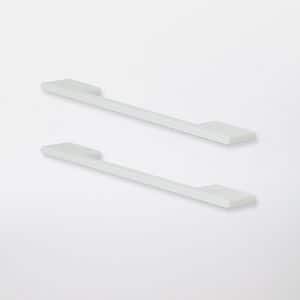 Set manere GOODHOME Cacao, aluminiu, 22 cm, alb, 2 bucati