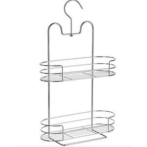 Etajera baie 5 FIVE SIMPLY SMART, 2 nivele, 25 x 10 x 42 cm, argintiu