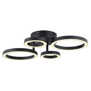 Plafoniera LED, negru, 4 spirale  GoodHome Taphao
