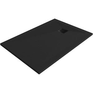 Cadita de dus GOODHOME, 140 x 80 cm, rasina, negru