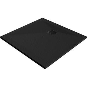 Cadita de dus GOODHOME, 80 x 80 cm, rasina, negru