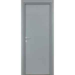 Usa interior Partas, fara geam, reversibila, HDF, 68 x 203 cm, gri