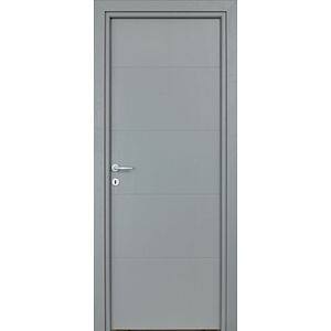 Usa interior Partas, fara geam, reversibila, HDF, 88 x 203 cm, gri