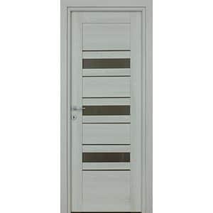 Usa interior Rino, cu geam, reversibila, MDF, 68 x 203 cm, alb