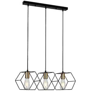 Pendul cu 3 becuri ITALUX Aina PND-74889-3-BK, E27, 40W, IP20, negru