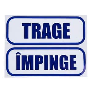 Set indicatoare "Trage - Impinge" Creative Sign, 15 x 15 cm