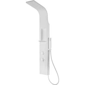 Panel de dus GOODHOME Layra, termostat, hidromasaj, 140 cm, alb mat