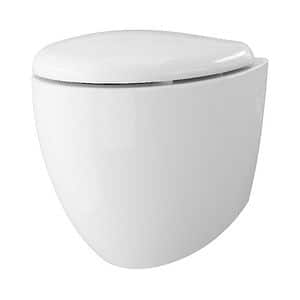 Vas WC suspendat GOODHOME Kentia, ceramica, 37.5 x 50 x 36.5 cm, capac SoftClose, alb