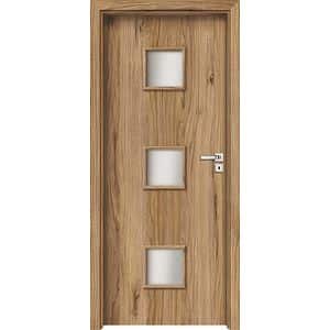 Usa interior INVADO Salerno, cu geam, stanga, MDF, 64.4 x 204 cm, maro
