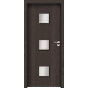 Usa interior INVADO Salerno, cu geam, stanga, MDF, 74.4 x 204 cm, antracit