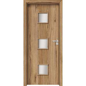 Usa interior INVADO Salerno, cu geam, stanga, MDF, 74.4 x 204 cm, maro