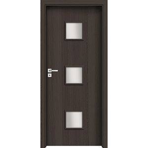 Usa interior INVADO Salerno, cu geam, dreapta, MDF, 84.4 x 204 cm, antracit