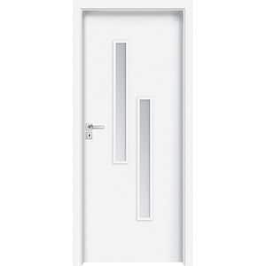 Usa interior INVADO Strada, cu geam, dreapta, MDF, 74.4 x 204 cm, alb