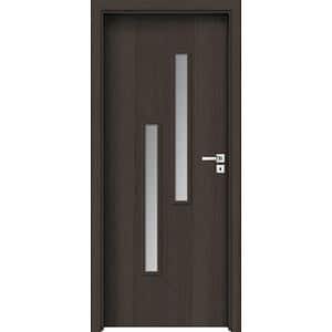 Usa interior INVADO Strada, cu geam, stanga, MDF, 84.4 x 204 cm, antracit