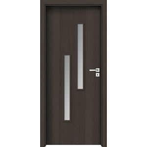 Usa interior INVADO Strada, cu geam, dreapta, MDF, 84.4 x 204 cm, antracit