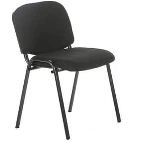 Scaun birou vizitator, textil, 53 x 40 x 76 cm, negru