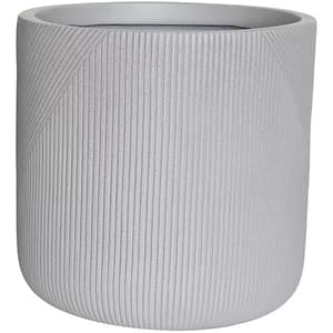 Ghiveci flori VERVE, lut, D 30 cm, gri