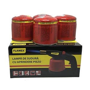 Set Lampa gaz Flamex, 4 butelii 190 g