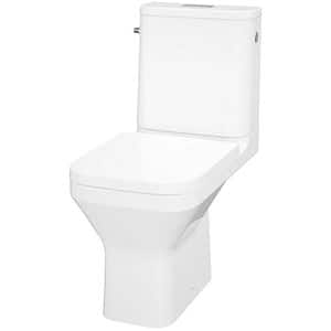 Set vas WC GoodHome Teesta, ceramica, evacuare orizontala, rezervor 3-4.5 l, Capac SoftClose, alb