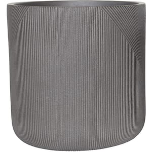 Ghiveci flori VERVE, lut, D 36 cm, gri inchis