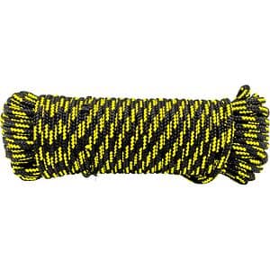 Snur franghie LUMY TOOLS, polipropilena, 6 mm x 25 m, galben-negru