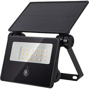 Proiector LED cu panou solar si senzor de miscare AVIDE, 8W, 700lm, negru