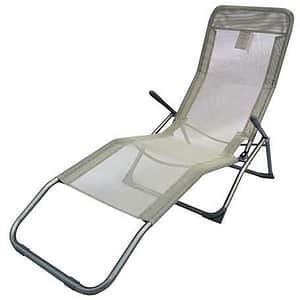 Sezlong gradina Ucamp Sylt, otel, 140 x 60 x 100 cm, gri