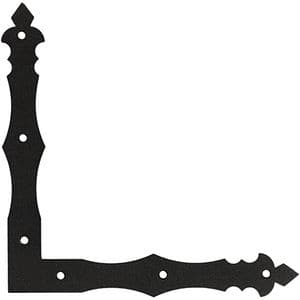 Coltar plat deco DMX, 300 x 300 x 40 x 4 mm, otel, negru