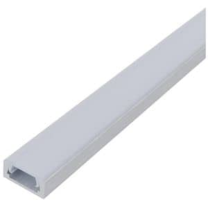 Profil banda LED colt U cu capac opal, aluminiu, 2m
