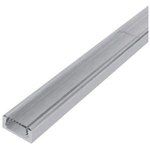Profil banda LED colt U cu capac transparent, aluminiu, 2m
