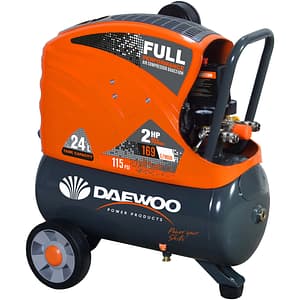 Compresor aer Daewoo DAAC24DN , cu ulei, 24 litri, 2 CP, 8 bar, 6 accesorii