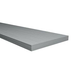 Bara plata, aluminiu, 20x2 mm, 1 m, gri