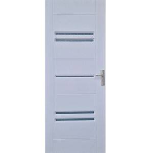 Usa interior Pamate M108, cu geam, reversibila, MDF, 80 x 204 cm, alb