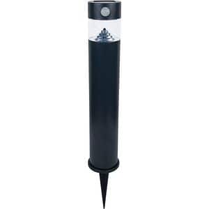 Stalp solar cu senzor, 1.1W, LED incorporat, 49.8 cm, negru
