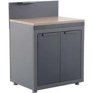 Dulap bucatarie terasa GOODHOME Cucino, 60 x 80 x 110 cm, otel, gri