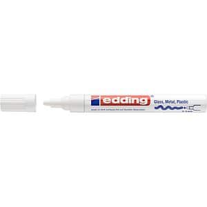 Marker permanent EDDING 750, 2-4 mm, alb