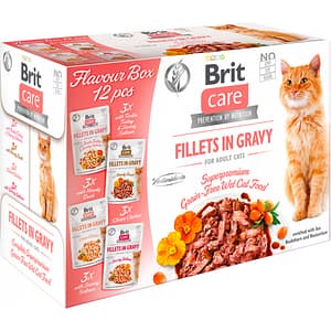 Hrana umeda pentru pisici BRIT CARE, Adult, File in sos, 12 x 85g