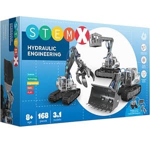 Joc de constructie STEMX Buldozer Hidraulic 3in1 1100037286, 8 ani+, 168 piese