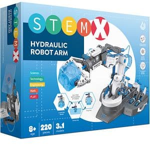 Joc de constructie STEMX Brat Robot Hidraulic 3in1 1100037577, 8 ani+, 220 piese