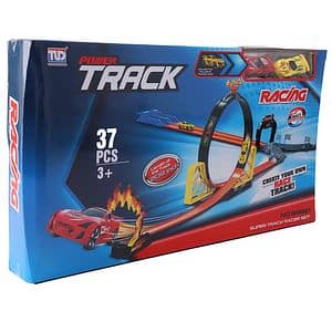 Set IZ TOYS Pista cu 2 masinute 1100037591, 3 ani+, multicolor