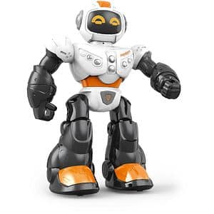 Robot interactiv IZ TOYS Warrior cu lumini 1100037594, 3 ani+, negru-portocaliu