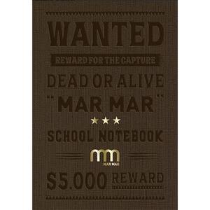 Set 5 notebook MAR MAR Wanted, dictando, A5, 60 file, legatura cusuta, diverse modele