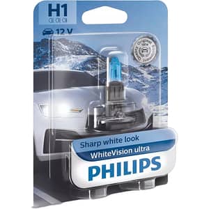 Bec auto PHILIPS White Vision Ultra, H1, 3700K, 55W, 1 buc