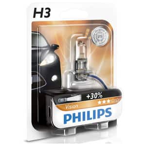Bec auto proiector PHILIPS H3 Vision+30%, 55W, blister 1 bucata