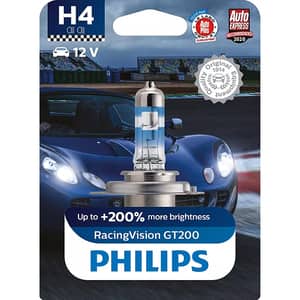 Bec auto PHILIPS Racing Vision+, 200%, H4, 3600K, 60/55W, 1 buc