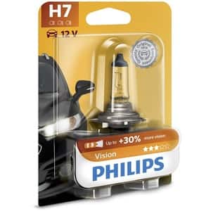 Bec auto PHILIPS H7 Vision+30%, 55W, blister 1 bucata