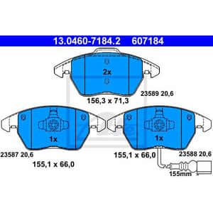 Placute frana fata ATE 13046071842, VW, Skoda