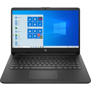 Laptop HP 14s-fq1018nq, AMD Ryzen 3 5300U pana la 3.8GHz, 14" Full HD, 8GB, SSD 512GB, AMD Radeon Graphics, Windows 10 Home, negru